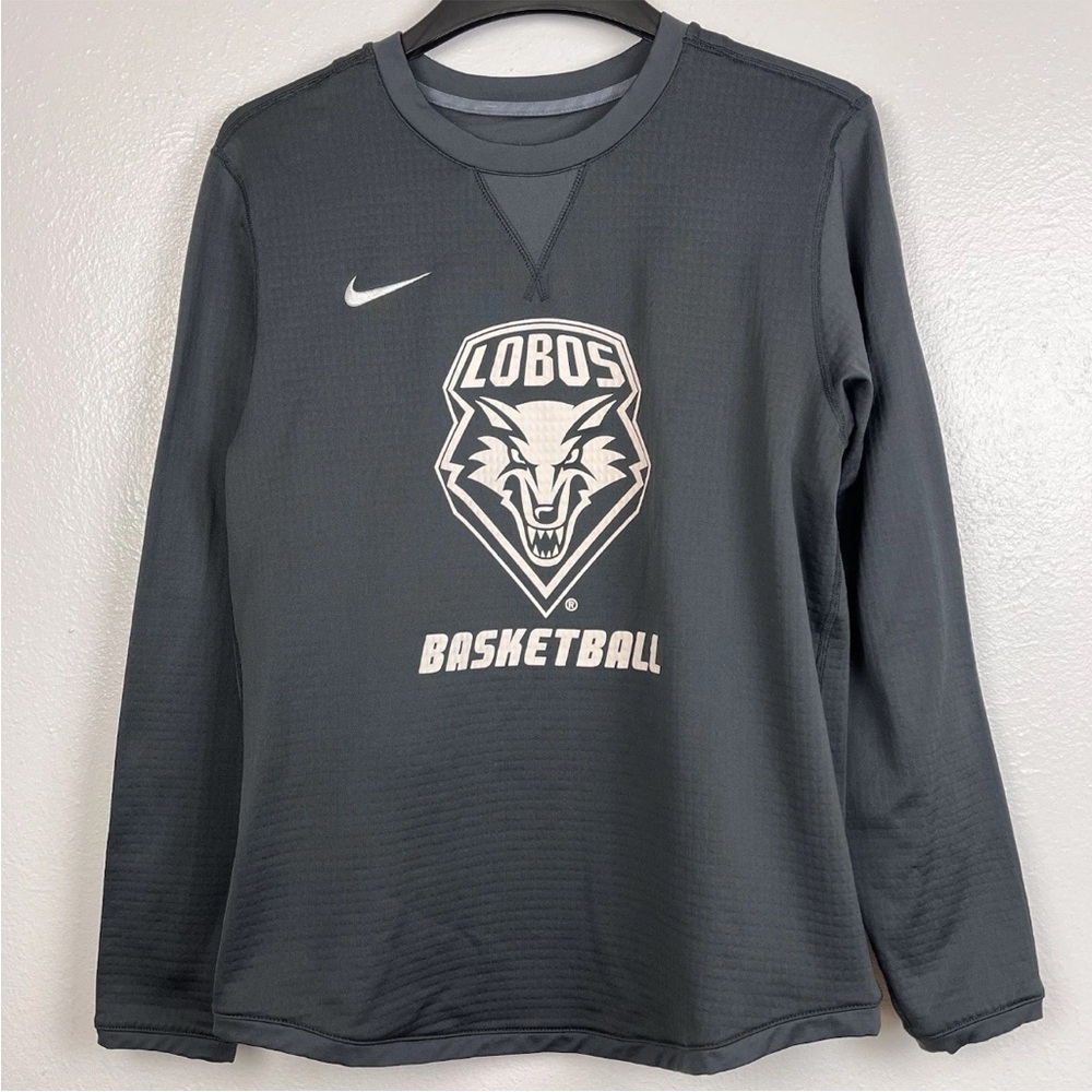 Nike Men's Waffle Knit Pullover Long Sleeve Athletic Lobos Basketball Medium